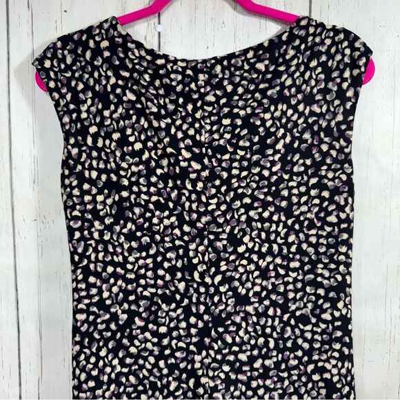 Lauren Ralph Lauren Ruched Cowl Neck Sleeveless Stretch Sheath Casual Midi Dress - Picture 10 of 15